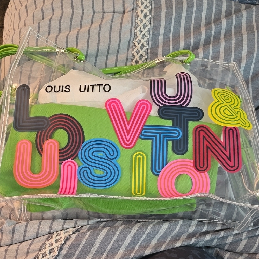 Multicolor Transparent Tote Bag